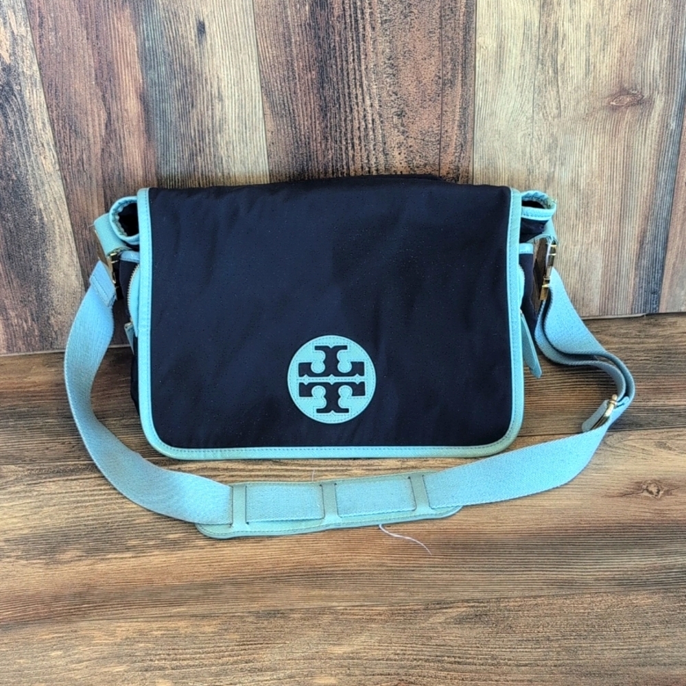 Tory Burch Blue/Light Blue Shoulder Diaper Messanger Bag